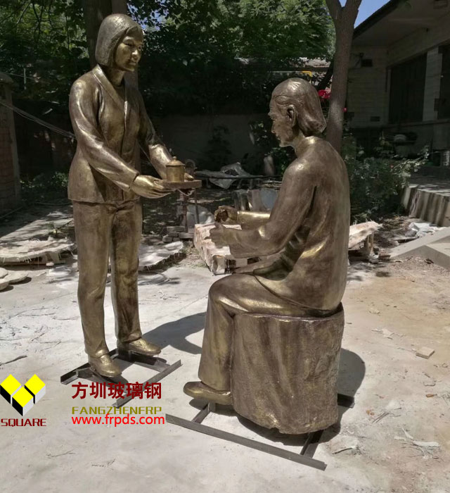 孝道文化仿铜雕塑